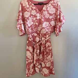 Pink floral dress